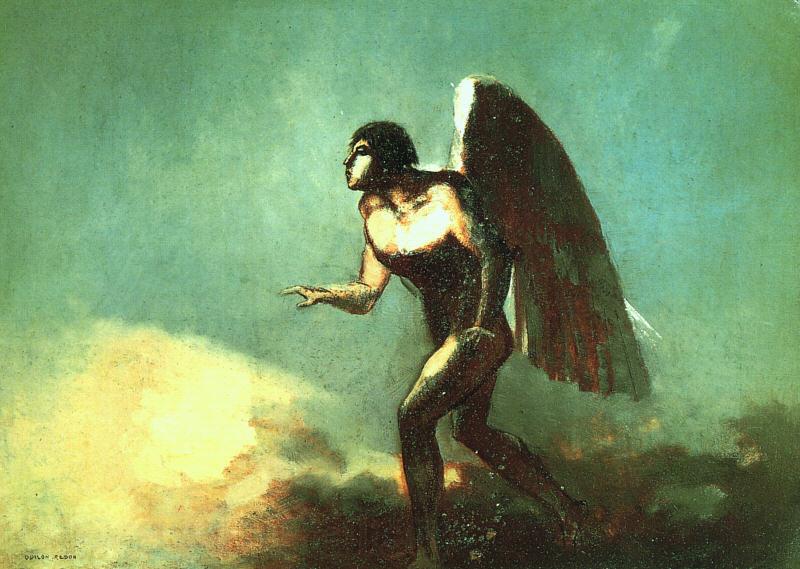 Odilon Redon The Winged Man Norge oil painting art